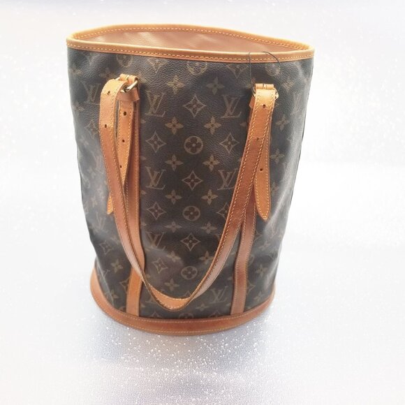 Louis Vuitton Louise Bucket Shoulder Bag Monogram Brown Canvas w/COA - Picture 3 of 13